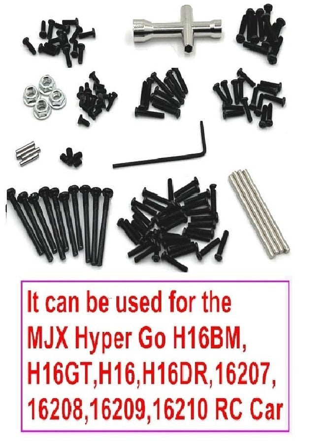 مجموعة براغي ZDingTech لقطع غيار Hyper Go H16BM، براغي بديلة، مفتاح ربط، دبابيس لـ MJX Hyper Go H16BM H16GT، H16DR، 16207 16208 16209 16210، مجموعة مفاتيح ربط بديلة. - Image 3